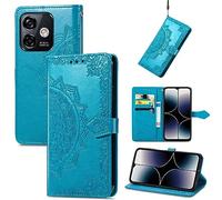 Fertuo Cover per Ulefone Note 16 Pro, Custodia Portafoglio a Libro in Pelle Flip Cover con Porta Carte, Chiusura Magnetica [Disegni di Mandala] Case Antiurto per Ulefone Note 16 Pro, Blu