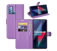 Fertuo Cover per Wiko Power U30, Custodia Portafoglio Cover a Libro in Pelle Flip Case con Silicone Bumper, Fibbia Magnetica, Porta Carte, Kickstand, per Wiko Power U30, Viola