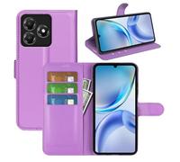 Fertuo Cover per ZTE Blade A36, Custodia Portafoglio Cover a Libro in Pelle Flip Case Sottile con Silicone Bumper, Fibbia Magnetica, Porta Carte e Kickstand, Viola