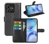 Fertuo Cover per ZTE Blade A36, Custodia Portafoglio Cover a Libro in Pelle Flip Case Sottile con Silicone Bumper, Fibbia Magnetica, Porta Carte e Kickstand, Nero