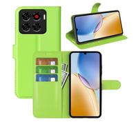 Fertuo Cover per ZTE Blade A56, Custodia Portafoglio Cover a Libro in Pelle Flip Case Sottile con Silicone Bumper, Fibbia Magnetica, Porta Carte e Kickstand, Verde