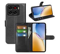 Fertuo Cover per ZTE Blade A56, Custodia Portafoglio Cover a Libro in Pelle Flip Case Sottile con Silicone Bumper, Fibbia Magnetica, Porta Carte e Kickstand, Nero