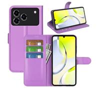 Fertuo Cover per ZTE Blade A76, Custodia Portafoglio Cover a Libro in Pelle Flip Case Sottile con Silicone Bumper, Fibbia Magnetica, Porta Carte e Kickstand, Viola