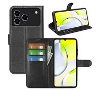 Fertuo Cover per ZTE Blade A76, Custodia Portafoglio Cover a Libro in Pelle Flip Case Sottile con Silicone Bumper, Fibbia Magnetica, Porta Carte e Kickstand, Nero