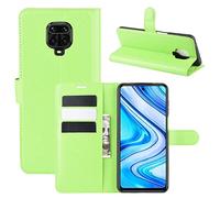 Fertuo Cover Redmi Note 9S / Note 9 PRO, Custodia Portafoglio Cover a Libro in Pelle Flip Case con Silicone Bumper, Fibbia Magnetica, Porta Carte, Kickstand, per Xiaomi Redmi Note 9S, Verde
