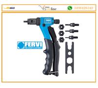 Fervi 0469 Rivettatrice X per Inserti Filettati da M3 a M6, Ciano/Nero 50387
