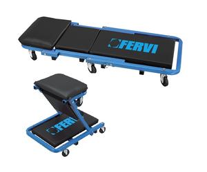 FERVI 0645/SS LETTINO SDRAIO CARRELLO CARRELLINO SOTTO MACCHINA PER AUTO SEDILE