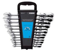 Fervi Set di chiavi combinate a cricchetto 0690/12P testa snodata