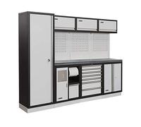 FERVI A008G ARREDAMENTO MODULARE PER OFFICINA CON PIANALE IN ACCIAIO INOX