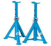 Fervi - Coppia di Cavalletti da Lavoro con Altezza Regolabile, Perno di Fissaggio, Supporto Carico, capacità Massima 2 TON, Ideale per Sostentamento Veicoli e Lavori di Manutenzione, Fai da Te
