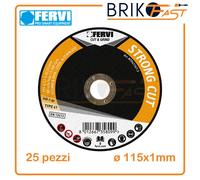 FERVI DISCO DISCHI DA TAGLIO PER SMERIGLIATRICE 115X1 mm FERRO E ACCIAIO INOX