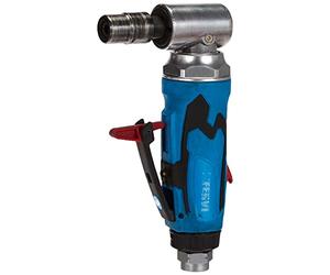 Fervi - Mini Smerigliatrice Angolare Pneumatica a 90° con Leva di Avviamento, Scarico Aria Posteriore Girevole, Regolazione velocità e Pinze 3mm e 6mm, con Alimentazione ad Aria Compressa
