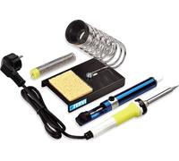 Fervi Set per saldatura a stagno saldatore elettrico + supporto + dissaldatore