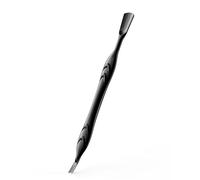 FERYES Spingi cuticole con forchetta, tagliacuticole 2 in 1, strumento per la cura delle unghie, strumento di rimozione delle cuticole in acciaio inox, per manicure e pedicure, nero