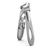 FERYES Tagliaunghie con apertura a ganascia larga, lama curva obliqua, per uomini e piedi, ultra affilato, di grado professionale, per unghie incarnite, anziani, argento