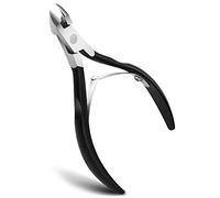 FERYES Tronchesino per cuticole Trimmer professionale per cuticole in acciaio inossidabile, taglierina per cuticole estremamente affilata Forbici per rimozione pedicure Manicure per unghie Nero opaco