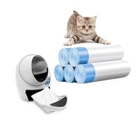Ferypet Sacchetti per lettiera per gatti con coulisse, confezione da 100 pezzi, capacità 10-12 litri, sacchetti per rifiuti per lettiera, robot 3/4, fodere per cassetti, 63,5 x 39,9 cm