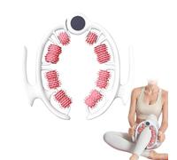 Fesatccoz Massaggiatore Gambe Anticellulite con 14 Rulli Rimovibili - Massaggio Gambe e Glutei, Rullo Massaggio Cellulite Linfodrenante, 180° Regolabile per Cosce, Polpacci, Braccia e Schiena (Rosa)
