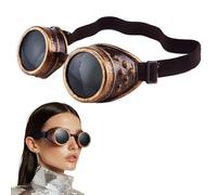 Fesatccoz Occhiali Steampunk, Rosso Bronzo Vintage Pirate Gothic Style Unisex Occhiali per Saldatura Cosplay Vintage Rustic Hippy Party