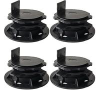 FESINSO Adjustable Decking Support Pedestal Set, 4 Pack Height Adjustable Deck Riser Bearing Support Feet, Seamless Floor Layer, Continuous Drainage, Heavy Duty Plastic, 500kg Capacity(Style ST3)