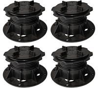 FESINSO Adjustable Decking Support Pedestal Set, 4 Pack Height Adjustable Deck Riser Bearing Support Feet, Seamless Floor Layer, Continuous Drainage, Heavy Duty Plastic, 500kg Capacity(Style ST5)
