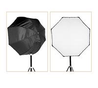 Fesjoy 120cm / 47.2in Portable SoftBox Riflettore, Ultimate Amorbimento Luce Flusso, Rimuovi L'ombra, Ottimo per Speedlite, Facile da Installare su Supporto, con Argento Riflettente