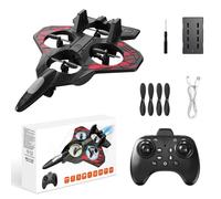 Fesjoy 2.4G RC Aereo RC Fighter Jet Aereo Telecomandato in Schiuma EPP 3 modalità di velocità Funzione Senza Testa 1 Tasto Circolare con Mantenimento Dell'altitudine Rotolo (Rosso)