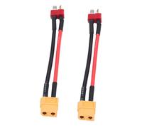 Fesjoy 2 Pz/set XT60 T Plug Adattatore Cavi Connettore Accessorio RC 14AWG 10 Cm per Modelli RC (Spina a T maschio a femmina XT60)