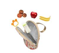 Fesjoy Borsa per Biberon Borsa Termica Multifunzionale per Latte Materno con Isolamento a 3 Strati Biberon Impermeabile Attacco Al Passeggino Rosa/Grigio (Grigio)