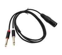 Fesjoy Cavo Splitter a Y da 1/4 di Pollice a XLR 3 Pin | Progettato per microfoni, isolamento affidabile, ideale per home theater, soppressione EMI