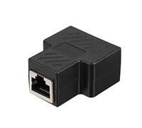 Grborn Adattatore connettore Splitter RJ45 da 1 a 2 Porte Femmina per Cat 5 / Cat 6 / Cat 7 LAN Cavi Ethernet Presa Splitter Hub PC Laptop Router Contatto Spina modulare