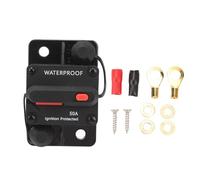 Fesjoy Fusibile Interruttore Audio 12V con Funzione di Reset Manuale (50A) | Protezione da sovraccarico elettrico, involucro affidabile, uso versatile, resistenza al calore