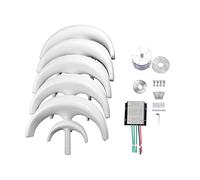 Fesjoy Generatore Eolico Portatile in Lega di Alluminio 12V 5 Pale Mulino a a Energia Trasparente per Barche Domestiche - Bianco (Bianca)