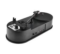 Fesjoy Giradischi USB,33/45 Prm LP Convertitore da Giradischi a MP3 Convertitore da Vinile a MP3 Giradischi con Adattatore 5V CC con Slot per Scheda Micro