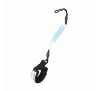 Fesjoy Guinzaglio a Spirale per Stand Up Paddle da 1,5 M, Cordino in PU Super Resistente, Polsino Regolabile alla Caviglia, Leggero e Flessibile per Il Surf (Blu)
