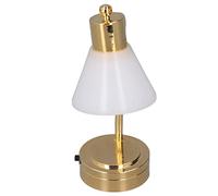 Fesjoy Lampada da Tavolo in Miniatura per Casa delle Bambole LED con | Base dorata, Costruzione durevole, Facile da usare, Ideale per le stanze