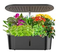 Fesjoy Lampada per Piante per Piante da Interno Modalità Frutta/Verdura Touchscreen 24W Spettro Completo 104 LED Lampada per Coltivazione da Tavolo con Pompa dell'Acqua 2080lm Capacità del Serbatoio