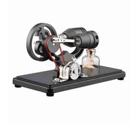 Fesjoy Modello di Motore Stirling Non Assemblato, Tubo di Rame, Dotato Luce LED, per L'educazione Fisica, Kit Montaggio Fai da Te, Decorazione per Ufficio, Regalo Insegnanti e studenti.