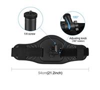 Fesjoy Premium Supporto per Cintura in Vita + Asta Telescopica per Selfie Action Camera - Ideale Arrampicata, Registrazione Video a Mani Libere - EVA/PC/Lega di Alluminio