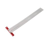 Fesjoy Robusto Righello per Marcatura da 400 Mm Righello di Misurazione Tipo T per gli Appassionati della Lavorazione del Legno, Struttura in Lega di Alluminio e Acciaio Inossidabile, 1 Vite Fermo