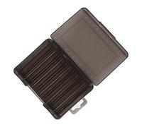 Fesjoy Scatola Portaoggetti per Esche da Pesca, Impermeabile, Organizer Portatile per Esche in Plastica con Manico la Pesca, Doppia Faccia, Traspirante e Salvaspazio (Grigio)