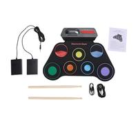 Fesjoy Set Batteria Elettronica Set Batteria Manuale Pad per Pad per Esercitazione Pratica Esercitazione 7 Altoparlanti Dop (Versione a colori)