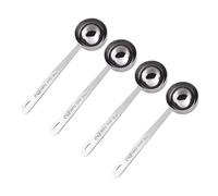 Fesjoy Set di Cucchiai Dosatori in Acciaio Inossidabile da 30 Ml Segni Chiari Testa di Cucchiaio Profonda Manico Lungo per Cottura Al Forno Confezione da 4 per Uso in