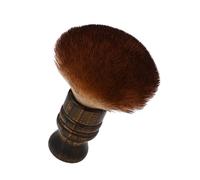 Fesjoy Spazzola per Spolverare il Viso, Morbida e Durevole, per Collo Barbiere, Capelli, Pulire i Capelli, Parrucchiere, Adatta Uso Personale, Manico in Legno