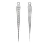 Fesjoy Spessimetro 0-15mm Piccolo Strumento di Ispezione della Saldatura a Cuneo in Acciaio Inossidabile, Rettifica Fine, Incisione, Misurazione della conicità e della