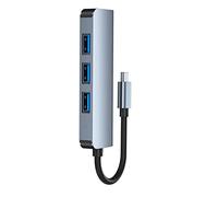 Fesjoy Splitter USB Tipo C a Hub USB 4 Porte | Custodia in lega di alluminio, plug and play, protezione multipla, adatta ai viaggi, collega dispositivi USB