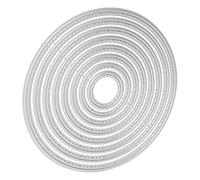 Fesjoy Stampo per Taglio Ovale, Metallo per Scrapbooking e Artigianato | Materiale durevole in acciaio al carbonio, perfetto per le carte fai-da-te, compatibile con le macchine più diffuse