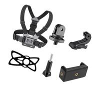 Fesjoy Supporto per Fascia Toracica 6 in 1 con Clamp/Holder per Telefono Girevole Immersioni e Sport Estremi Smartphone 9 8 - (#2)