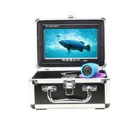 Fesjoy Telecamera per la Pesca Subacquea Telecamera per la Pesca nel Ghiaccio Fotocamera Fish Finder Monitor LCD da 7 Pollici 1000TVL 12 più 12 LED IR Cavo 15M 30M con Bat (Scatola in alluminio)