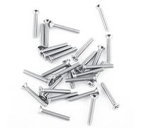 Fesjoy Vite a Testa Svasata a Testa Piatta in Acciaio Inossidabile 304, M3 X 8 Mm 100 Pezzi, Resistente Alla Corrosione per Elettrodomestici Domestici e da Ufficio con 9 Lunghezze (Con*16)